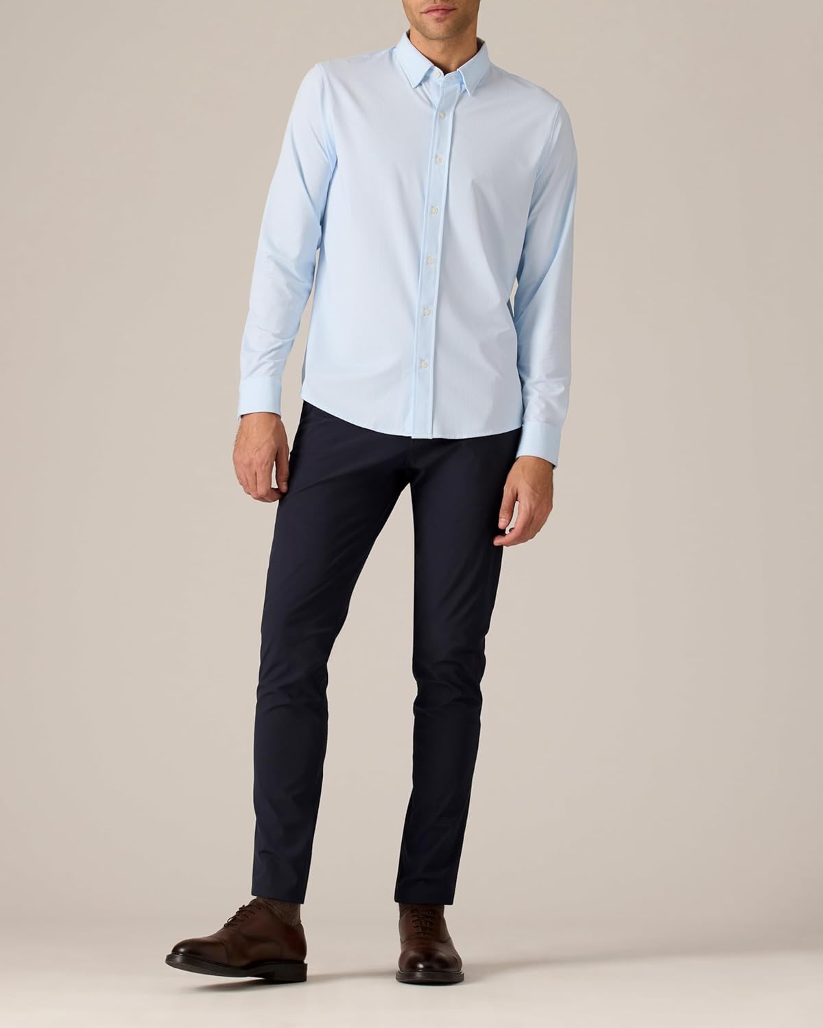 men Commuter Shirt, Performance Dress Shirts for Men, Machine Washable, Wrinkle Resistant, Slim Fit Button Down Shirt - Image 2
