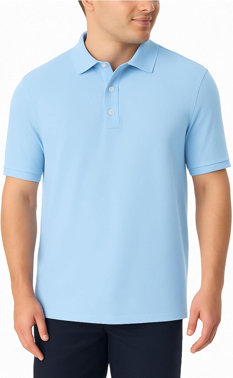 Men Short Sleeve Pique Polo T-Shirt